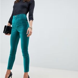 ASOS DESIGN Rivington High-Waisted Velvet Pants